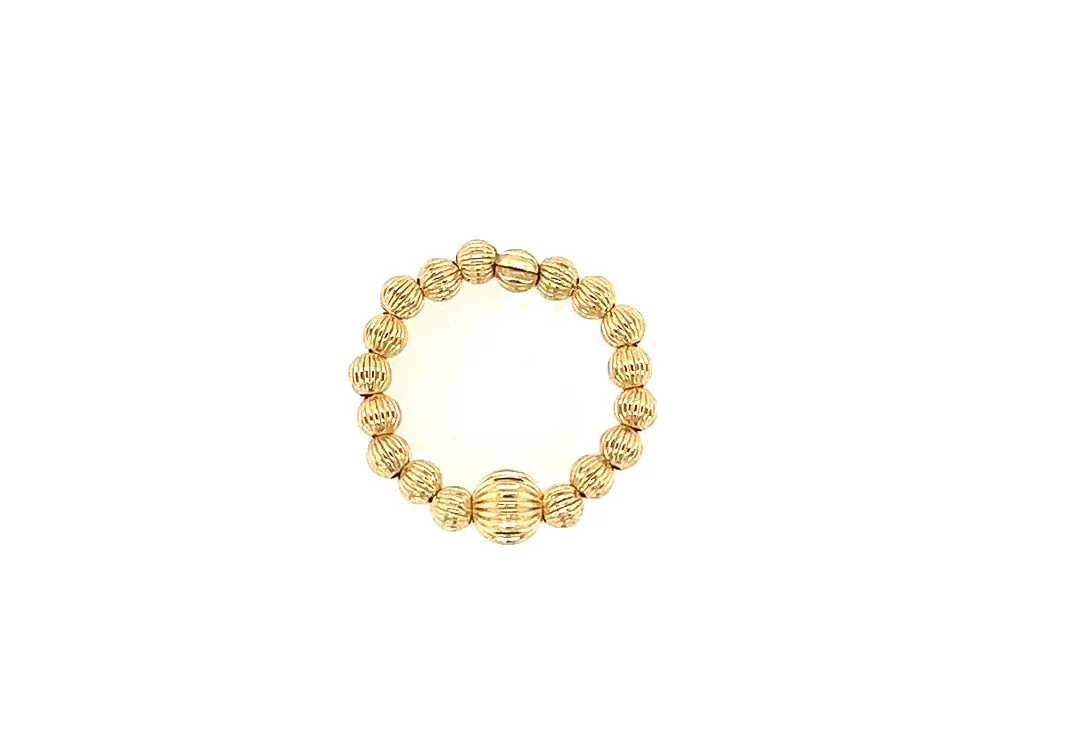 MILAN | Stretchy Ring with Anti-tarnish Gold Filled beads