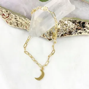 Misty Night Crescent Moon Bracelet