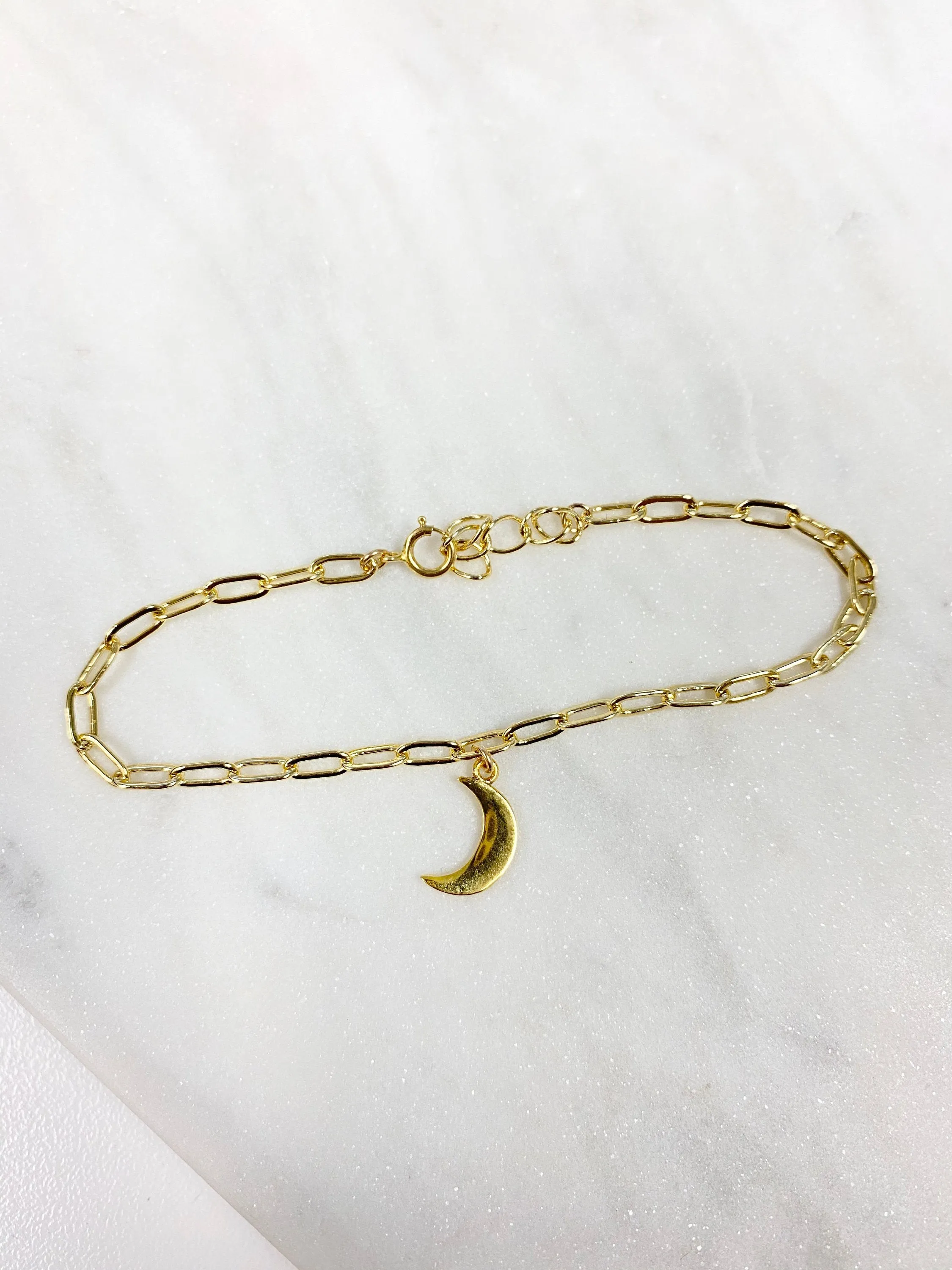 Misty Night Crescent Moon Bracelet
