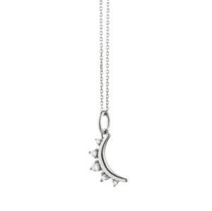 Monica Rich Kosann Sterling Silver 5/8" Mini Moon Birthstone Pendant