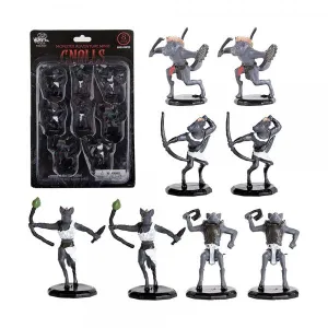 MONSTER MINIATURE FIGURE SET PAINTED GNOLLS 8pk
