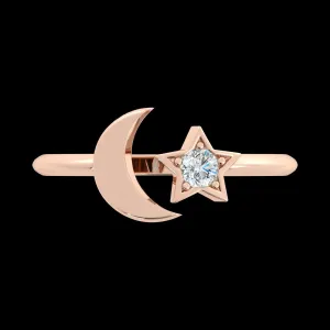 Moon & Star Ring