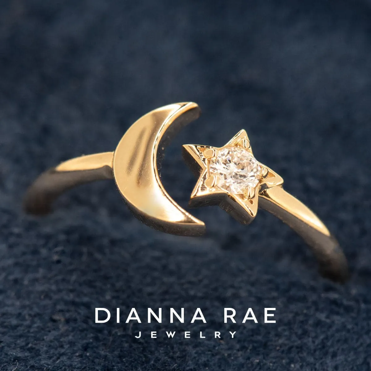 Moon & Star Ring