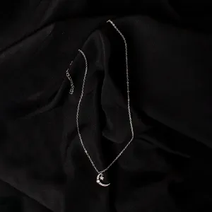 Moon and Star Pendant Necklace