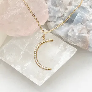 Moon Beam Cubic Zirconia Necklace