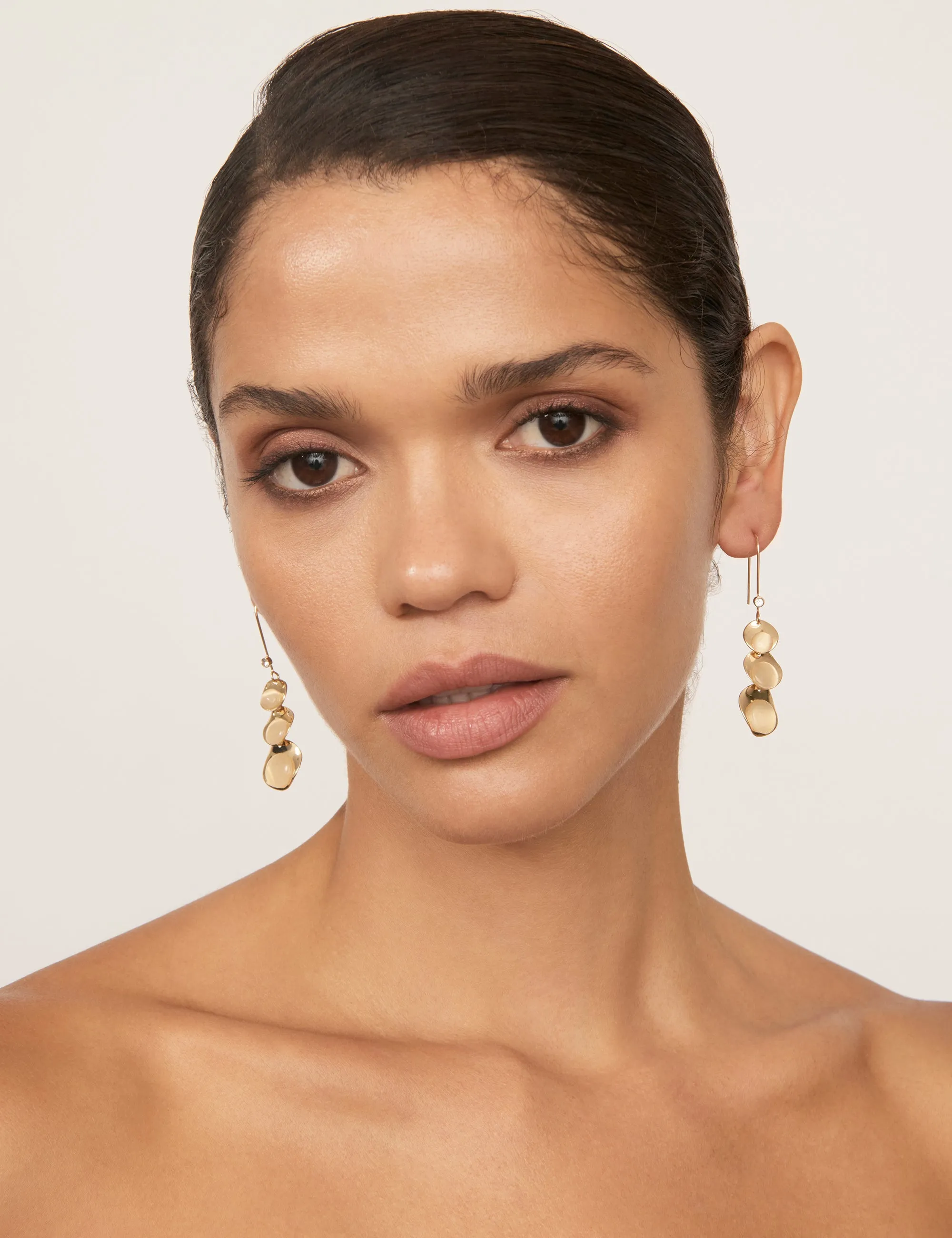 MOON DROP HOOK EARRING