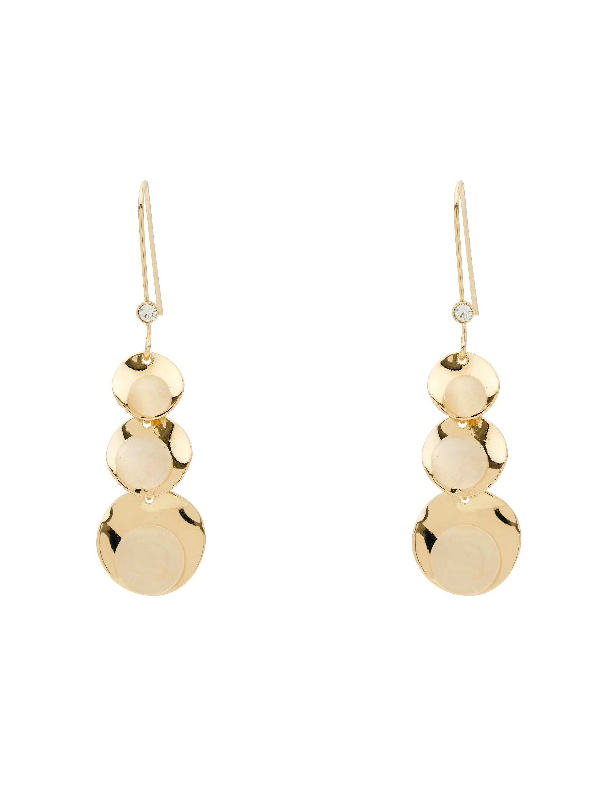 MOON DROP HOOK EARRING
