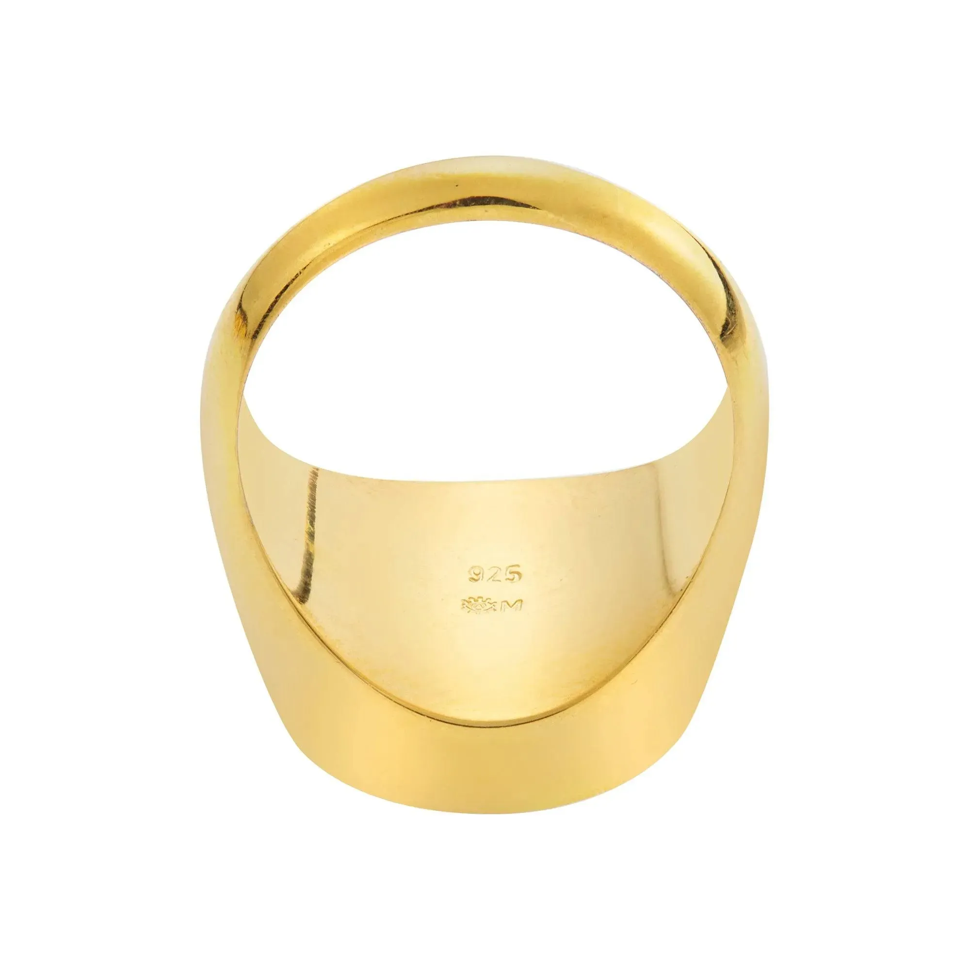 Moon Enamel Crystal Chevalier Ring