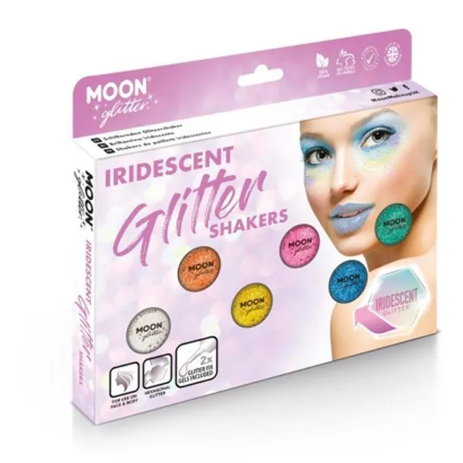 Moon Glitter Iridescent Glitter Shakers, Assorted