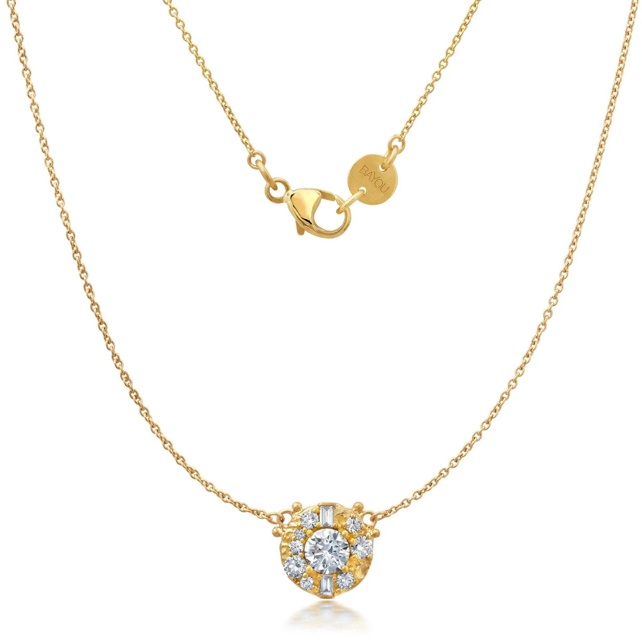 Moonscape Round Diamond Necklace