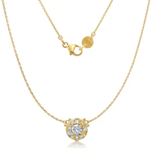Moonscape Round Diamond Necklace