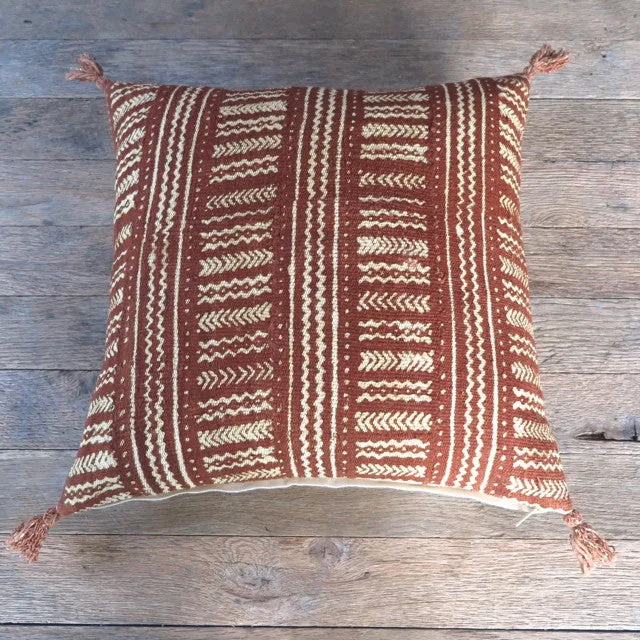 mud cloth tassel- one of a kind pillow