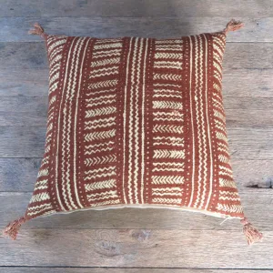 mud cloth tassel- one of a kind pillow