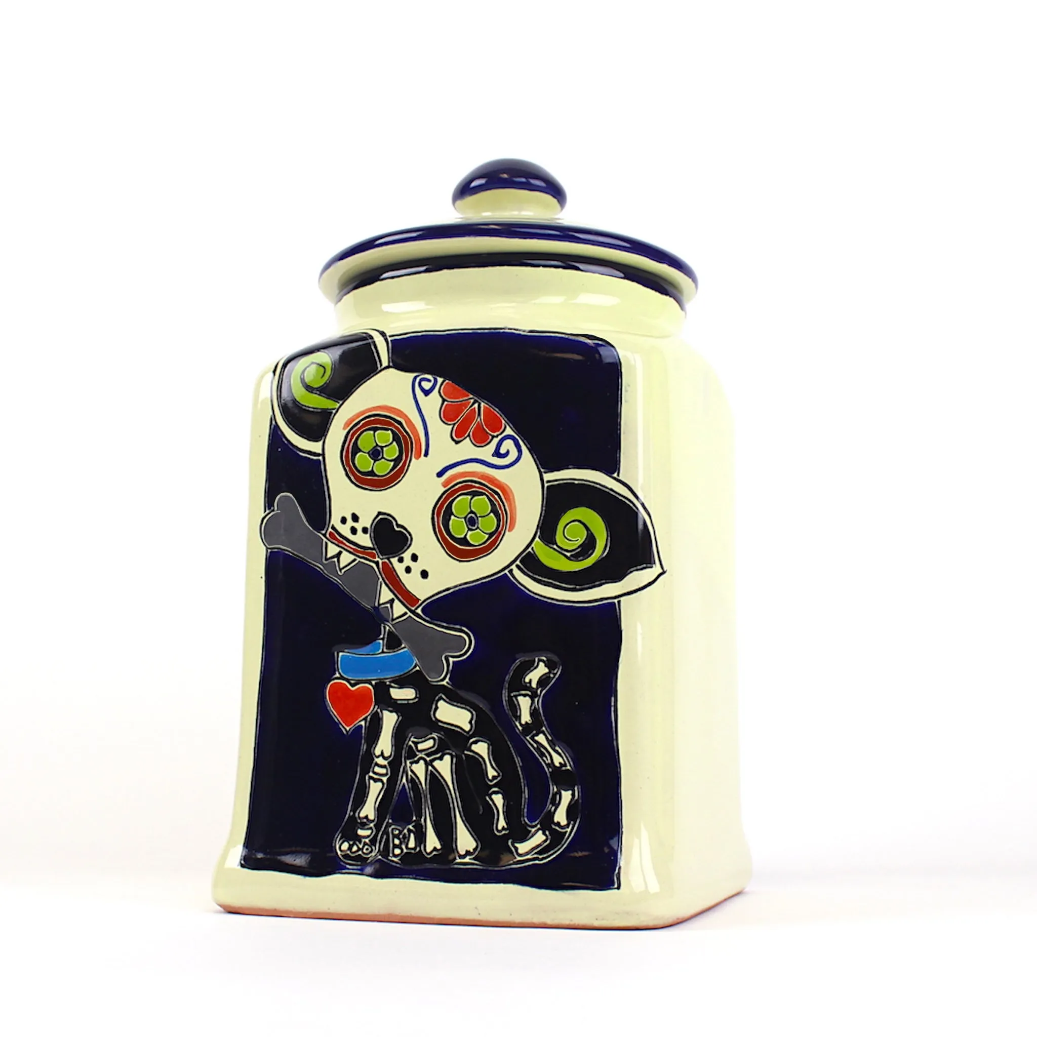 Muertos Doggie Treat Jars | Blue Edition