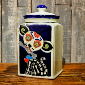 Muertos Doggie Treat Jars | Blue Edition