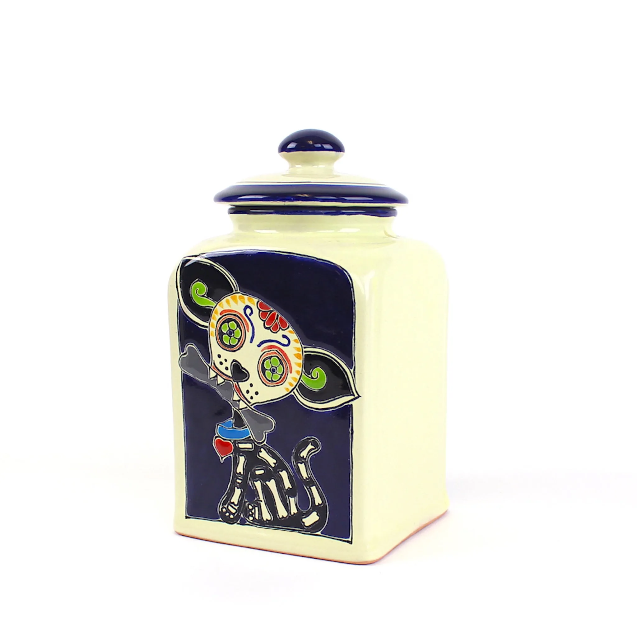 Muertos Doggie Treat Jars | Blue Edition