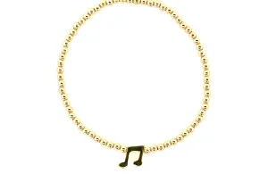 MUSIC NOTE | Charm Gold Filled Ball Bead Bracelet
