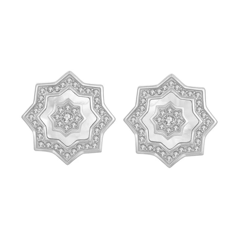 Najm / Earrings Pearl Silver
