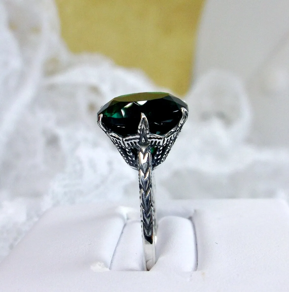 Natural Emerald Ring,  Classic Jewelry #D37