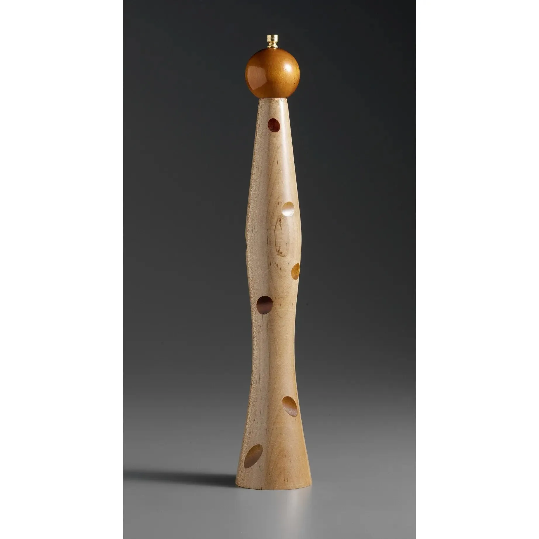 Natural Wood and Brown Wooden Pepper Mill Grinder by Robert Wilhelm of Raw Design