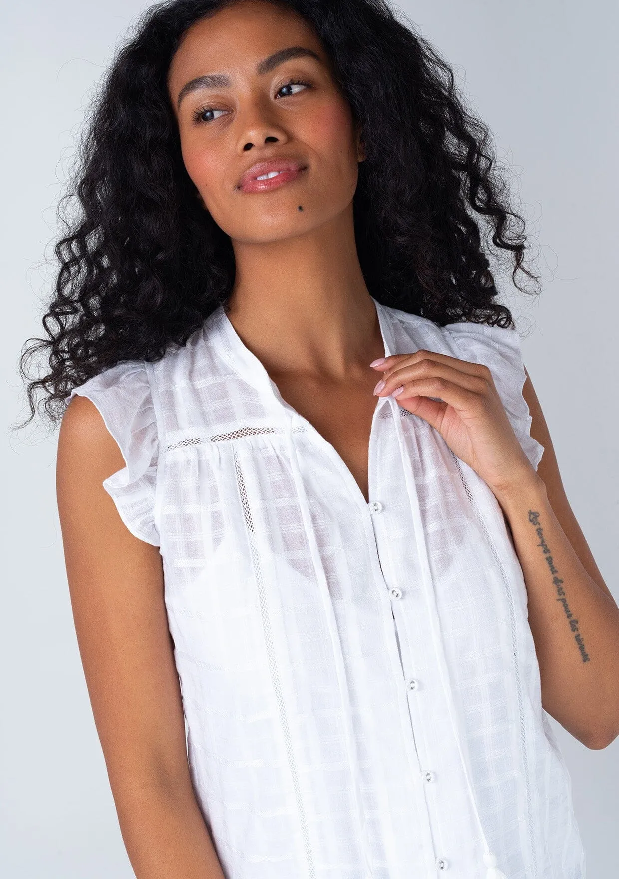Nicolette Flutter Sleeve Top
