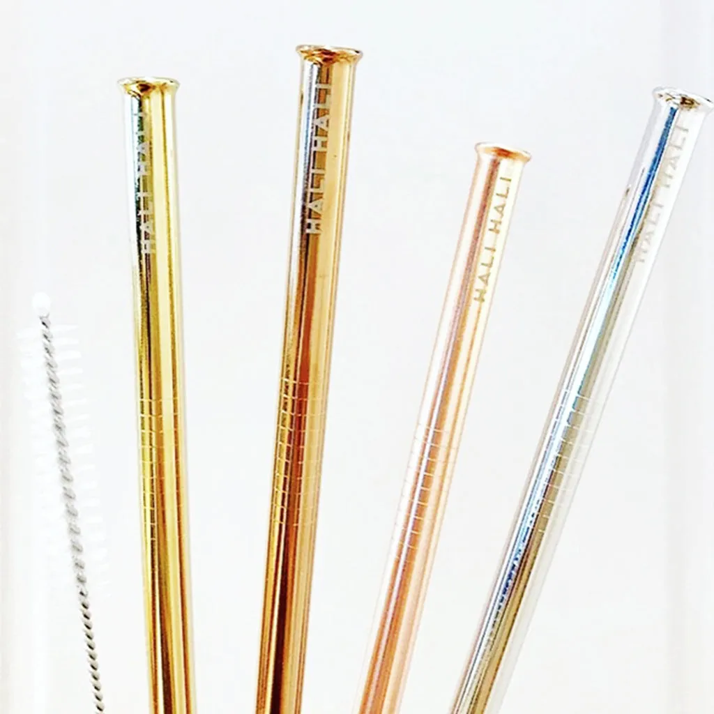 Nip Slip Pastel Reusable Metal Straw Set