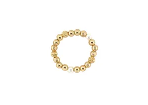NOA | Stretchy Ring with Anti-tarnish Gold Filled beads