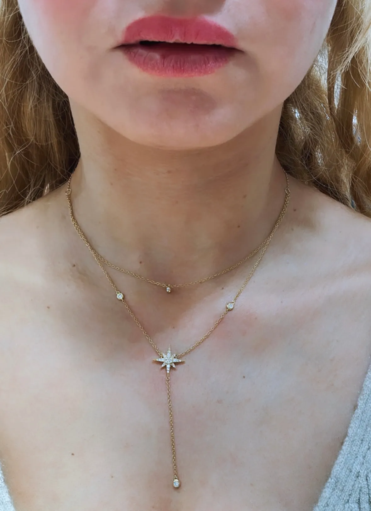North Star Diamond Pendant Necklace