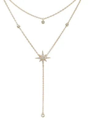 North Star Diamond Pendant Necklace