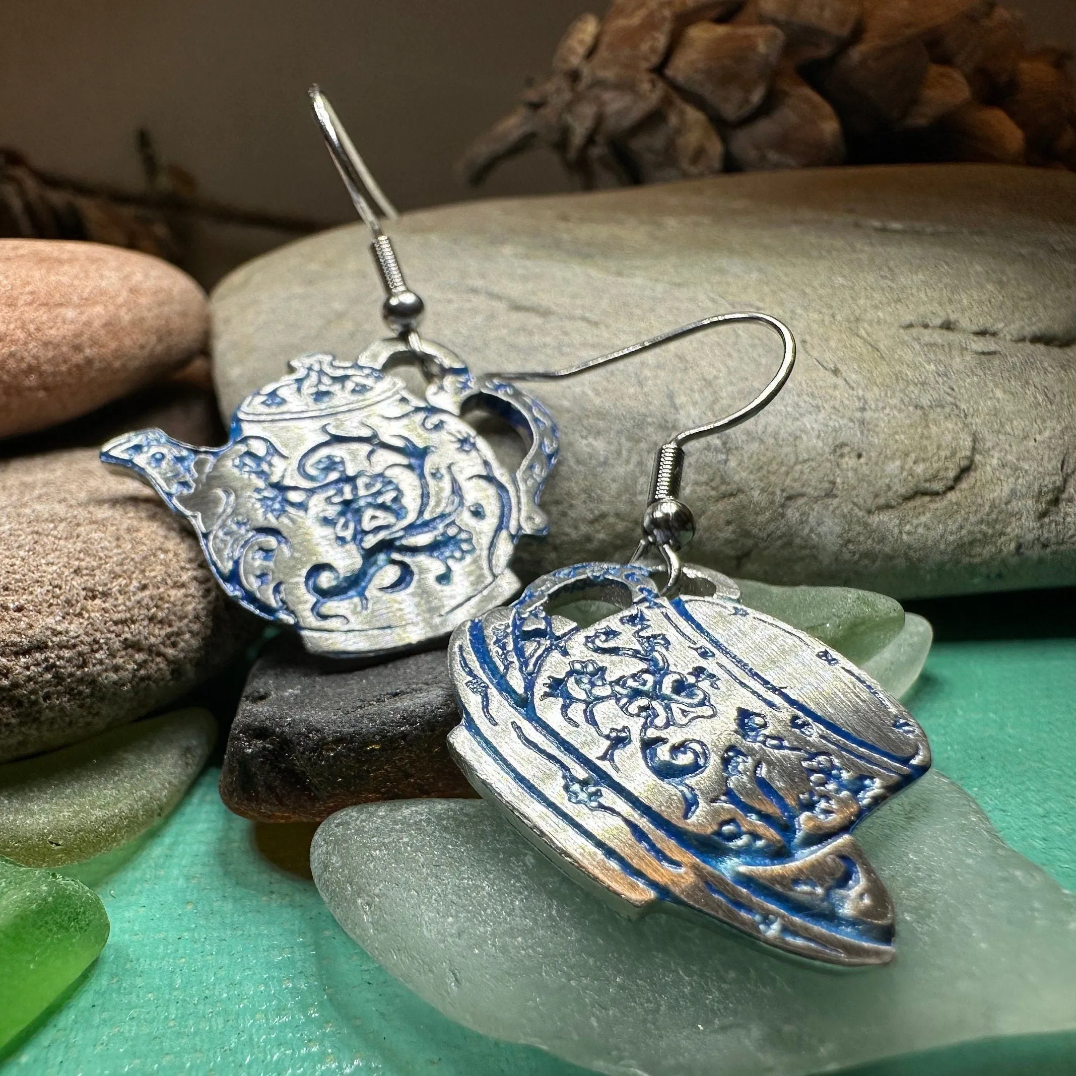 Old Fashioned Teapot & Cup Earrings