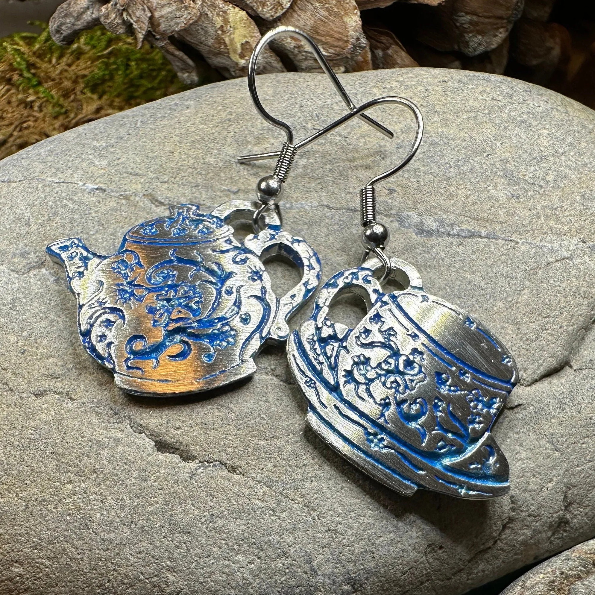 Old Fashioned Teapot & Cup Earrings
