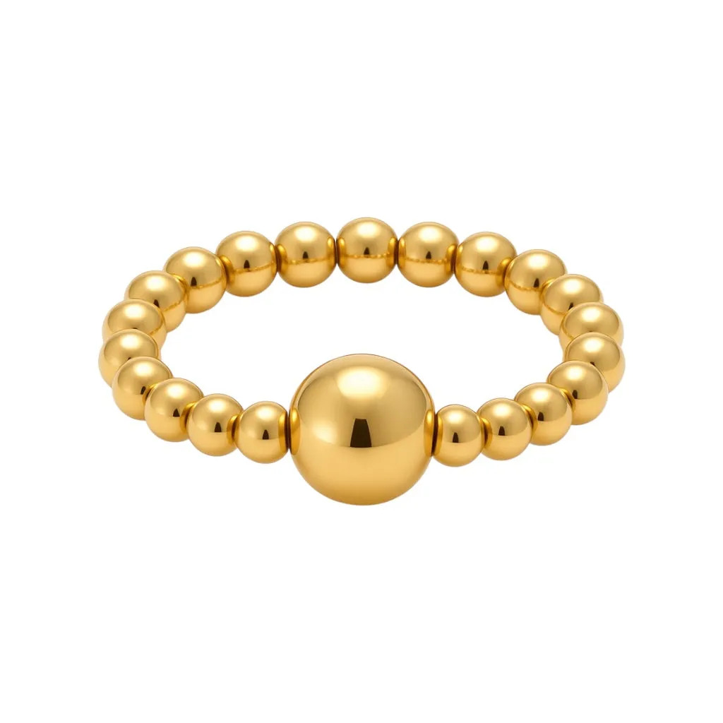 OLIVIA | Stretchy Ring with Anti-tarnish Gold Filled beads