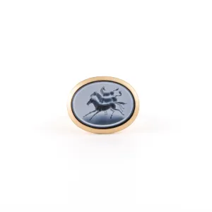 Onyx Horse Cameo Ring