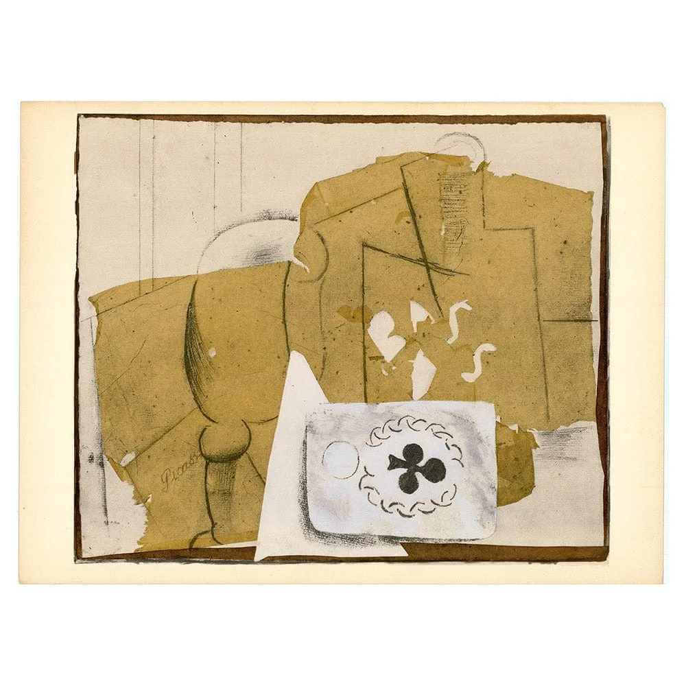 Pablo Picasso; Bouteille Verre et Cartes