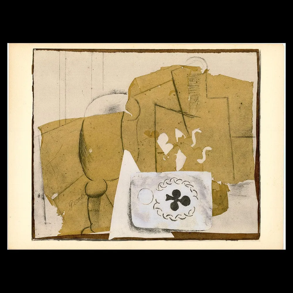Pablo Picasso; Bouteille Verre et Cartes