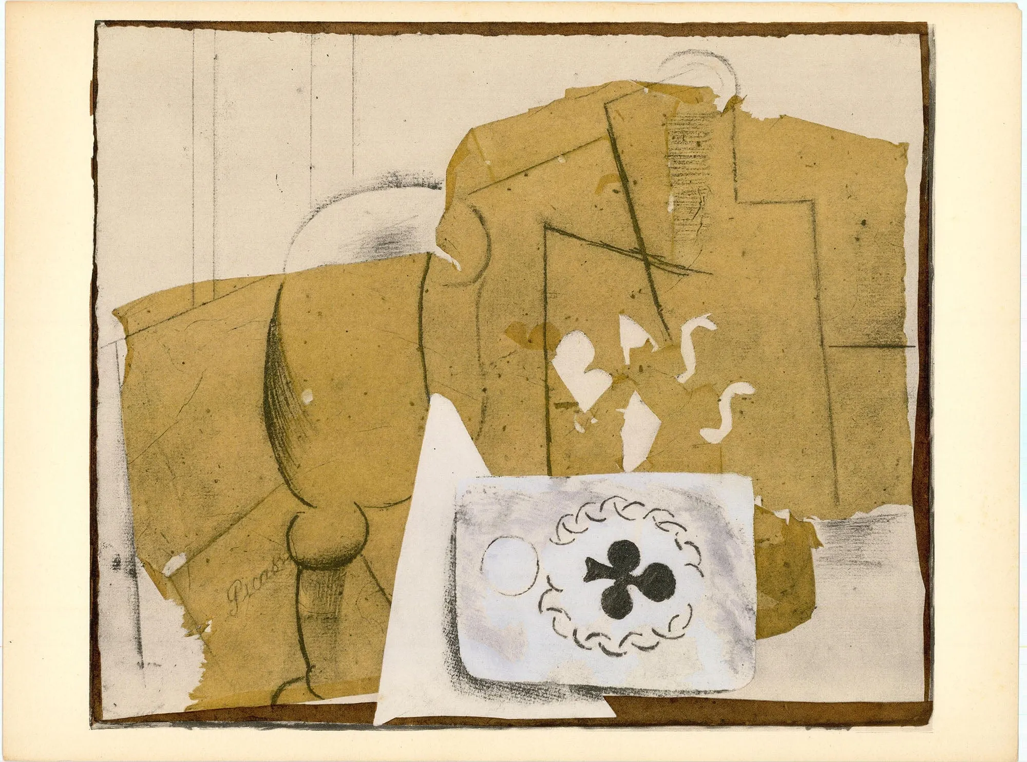 Pablo Picasso; Bouteille Verre et Cartes