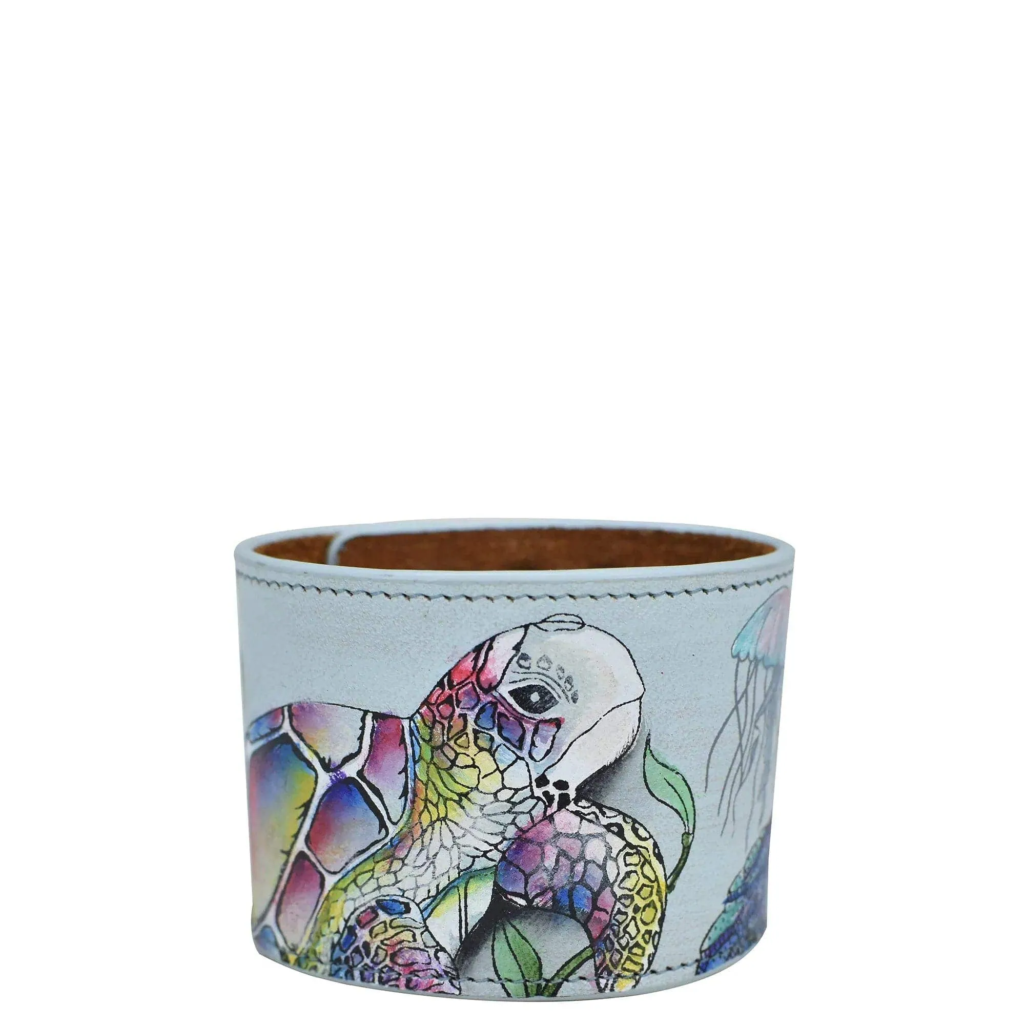 Painted Leather Cuff - 1176