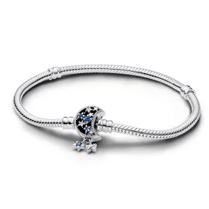 Pandora - Sparkling Blue Moon armbånd - Sølv