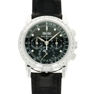 Patek Philippe Platinum Perpetual Calendar Diamond Watch Ref. 5971