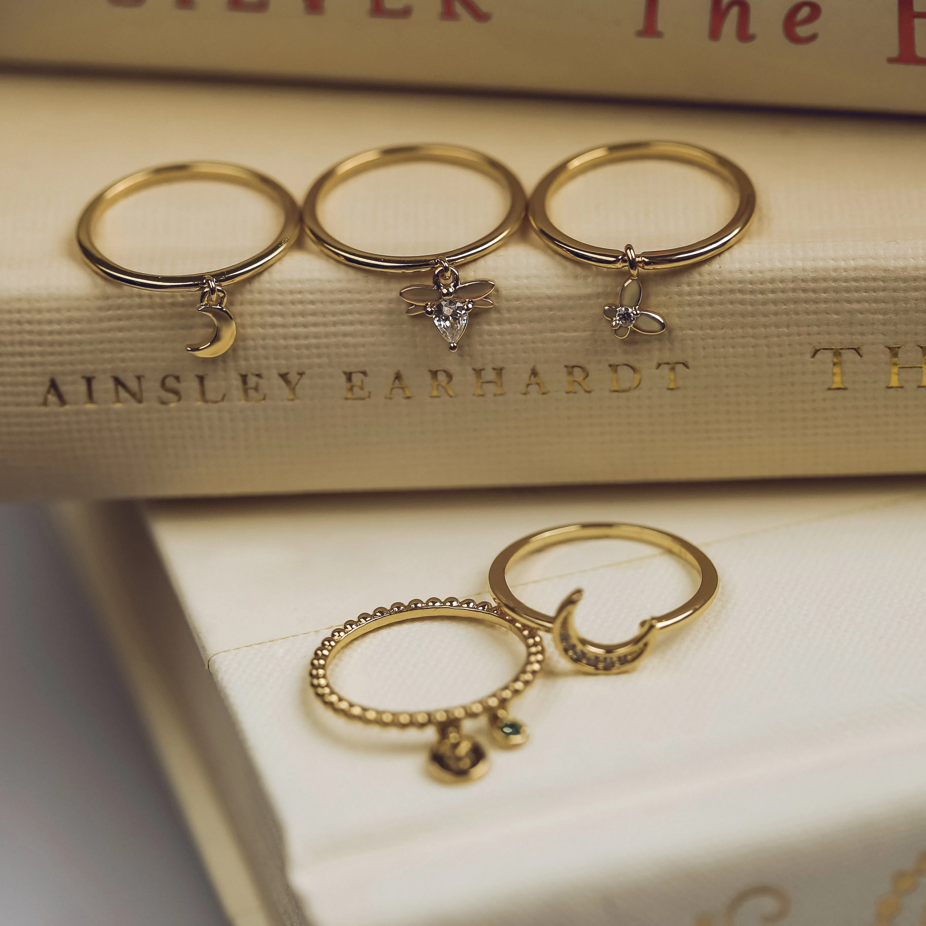 Pave Crescent Moon Ring
