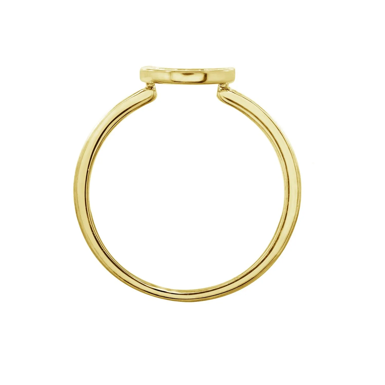 Pave Crescent Moon Ring