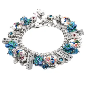 Peacock Charm Bracelet, Bird Lover Gifts