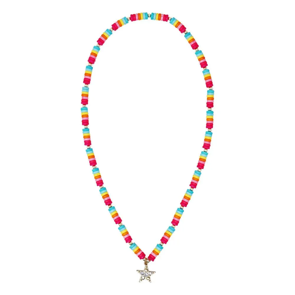 Pink Poppy - Rainbow Star Sparkle Necklace