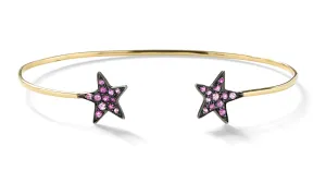 pink sapphire star cuff