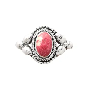 Pink Thulite Solid 925 Sterling Silver Ring 9