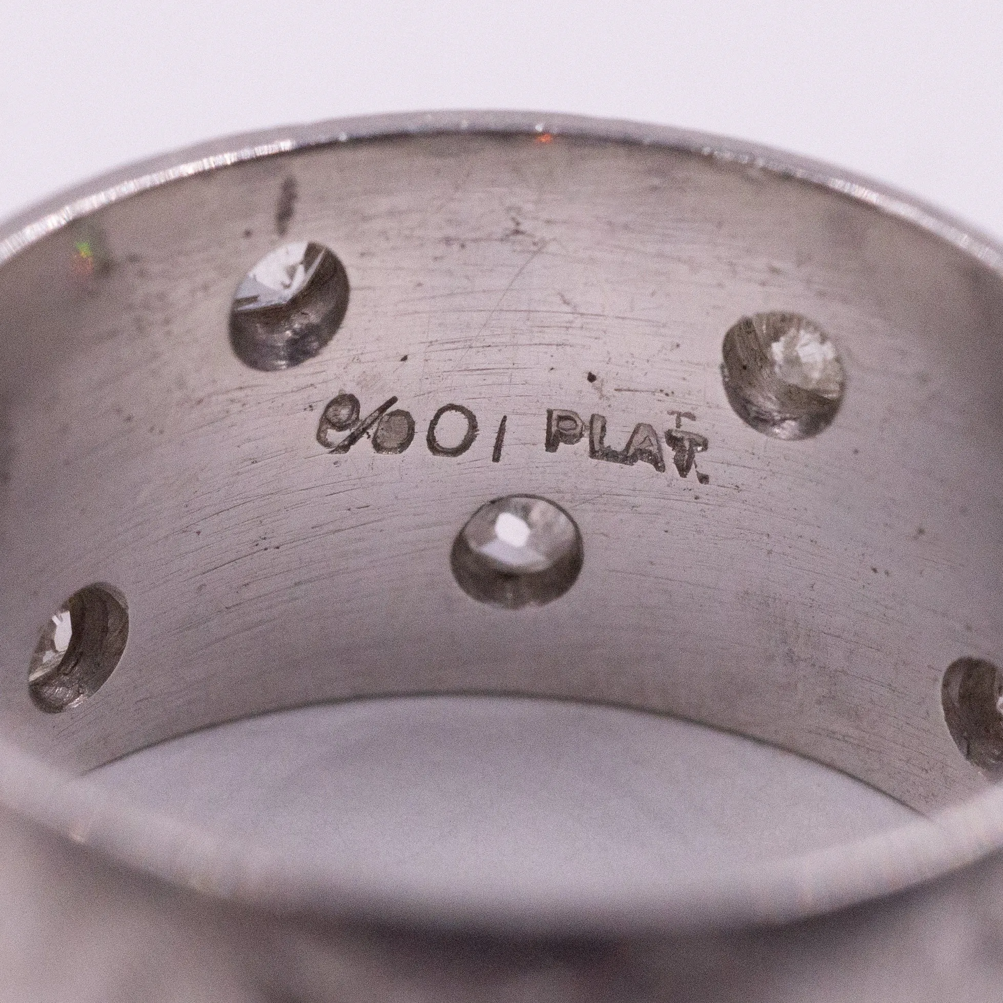 Platinum & Diamond Star-Set Band