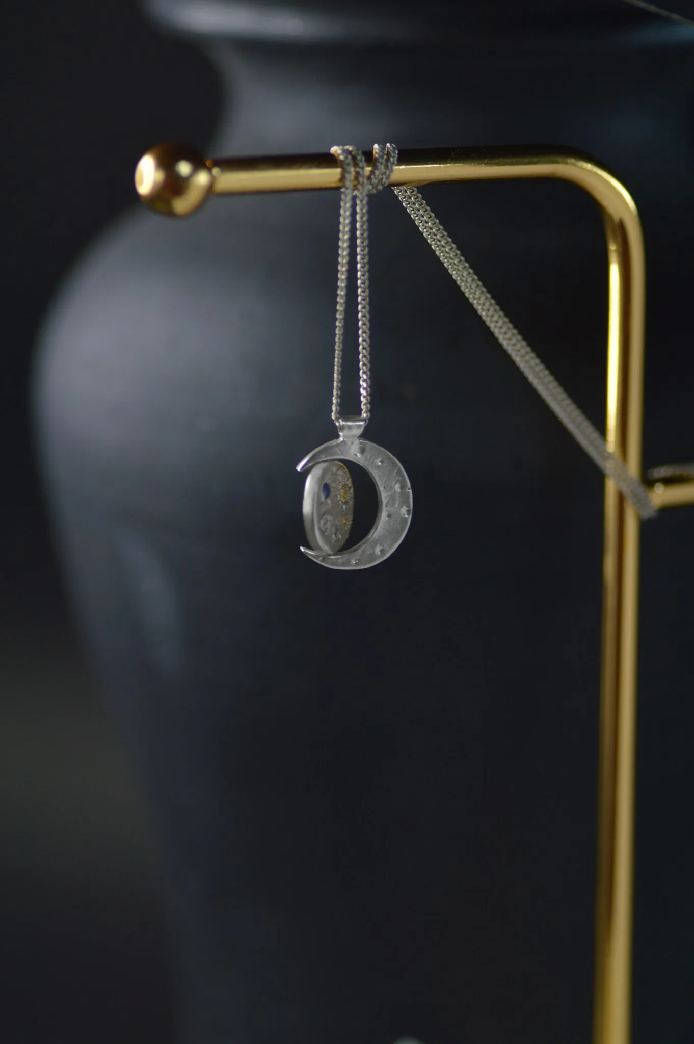Pocket Universe Sapphire Silver Pendant 1078-3
