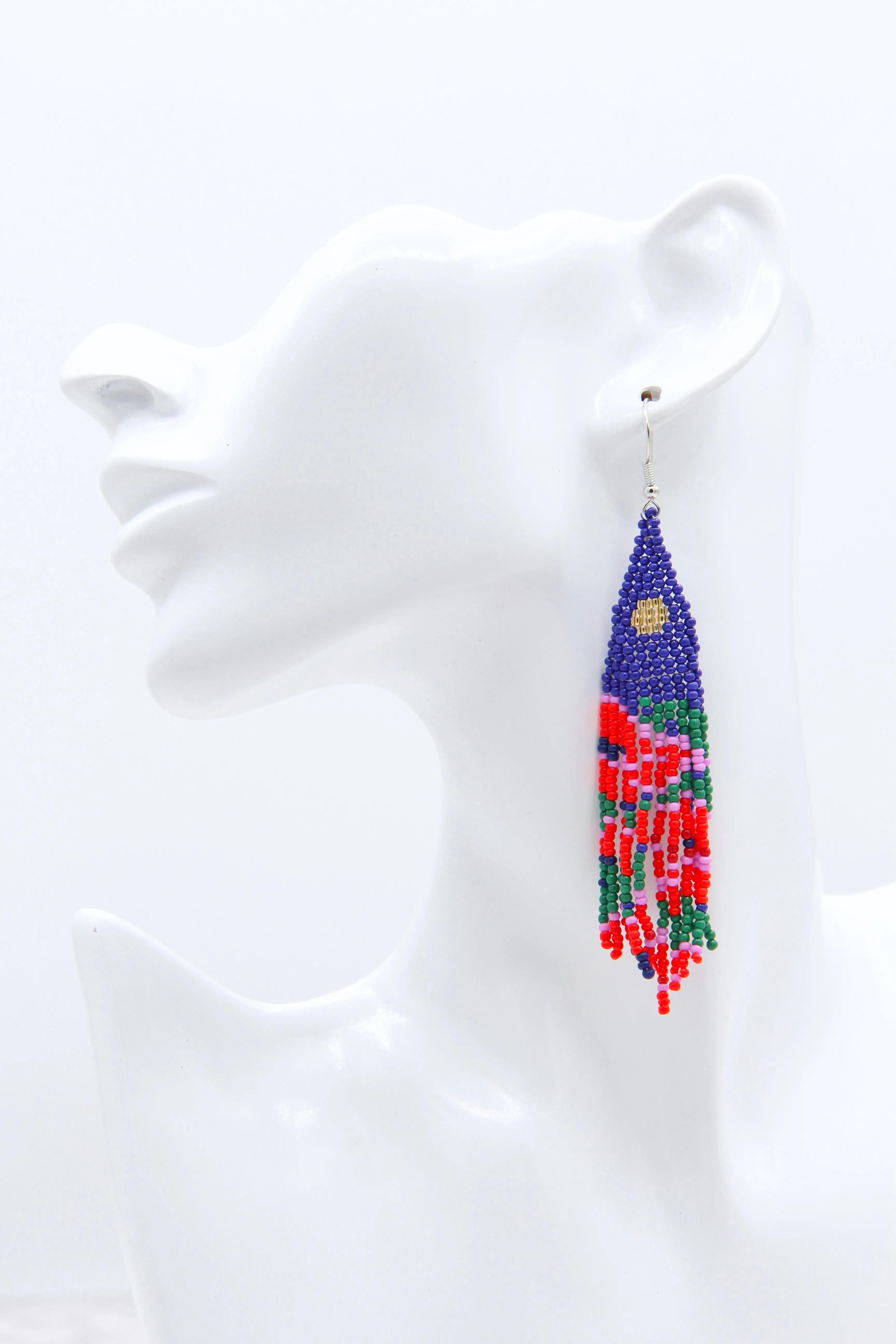 Provence Beaded Tassel Earrings