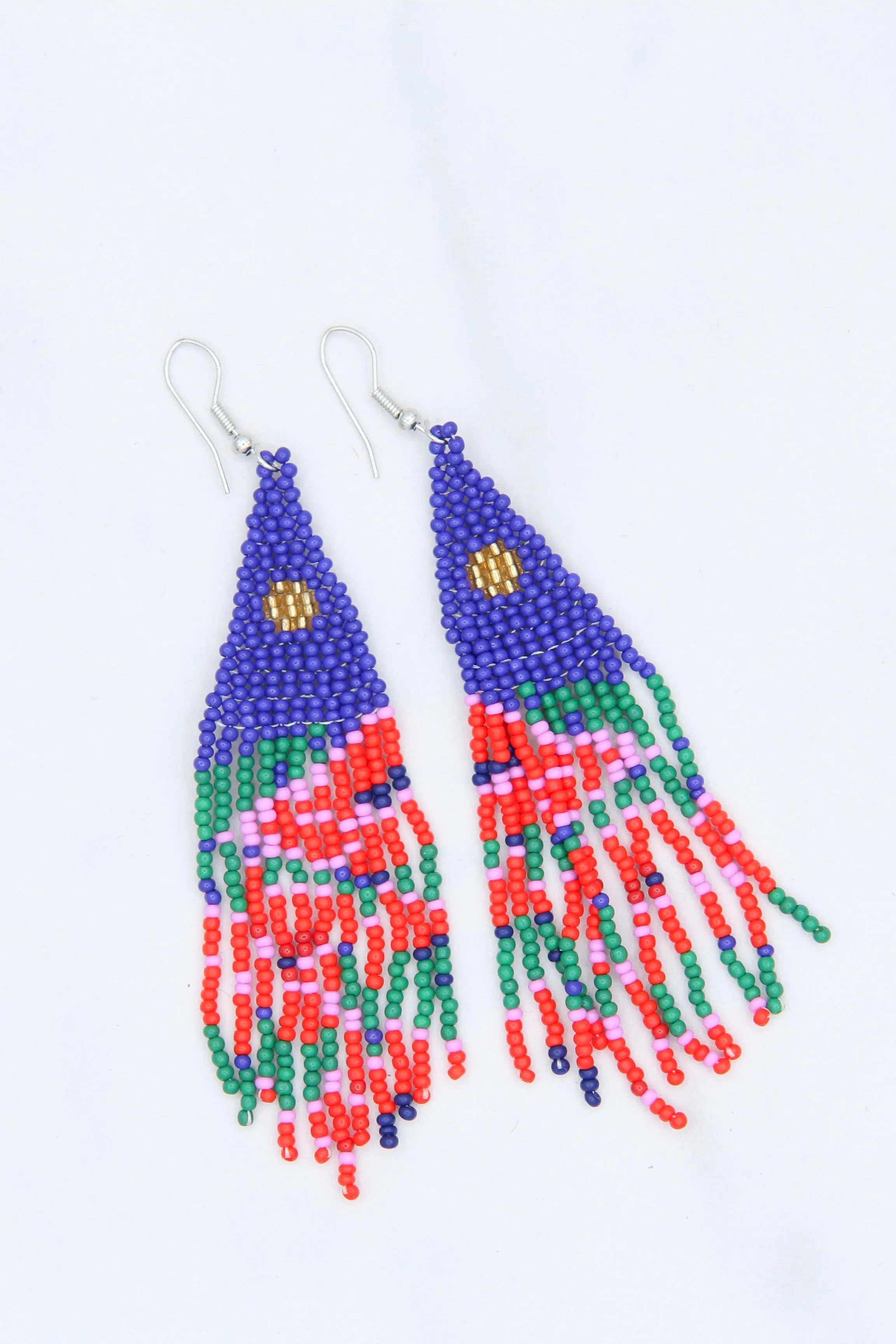 Provence Beaded Tassel Earrings
