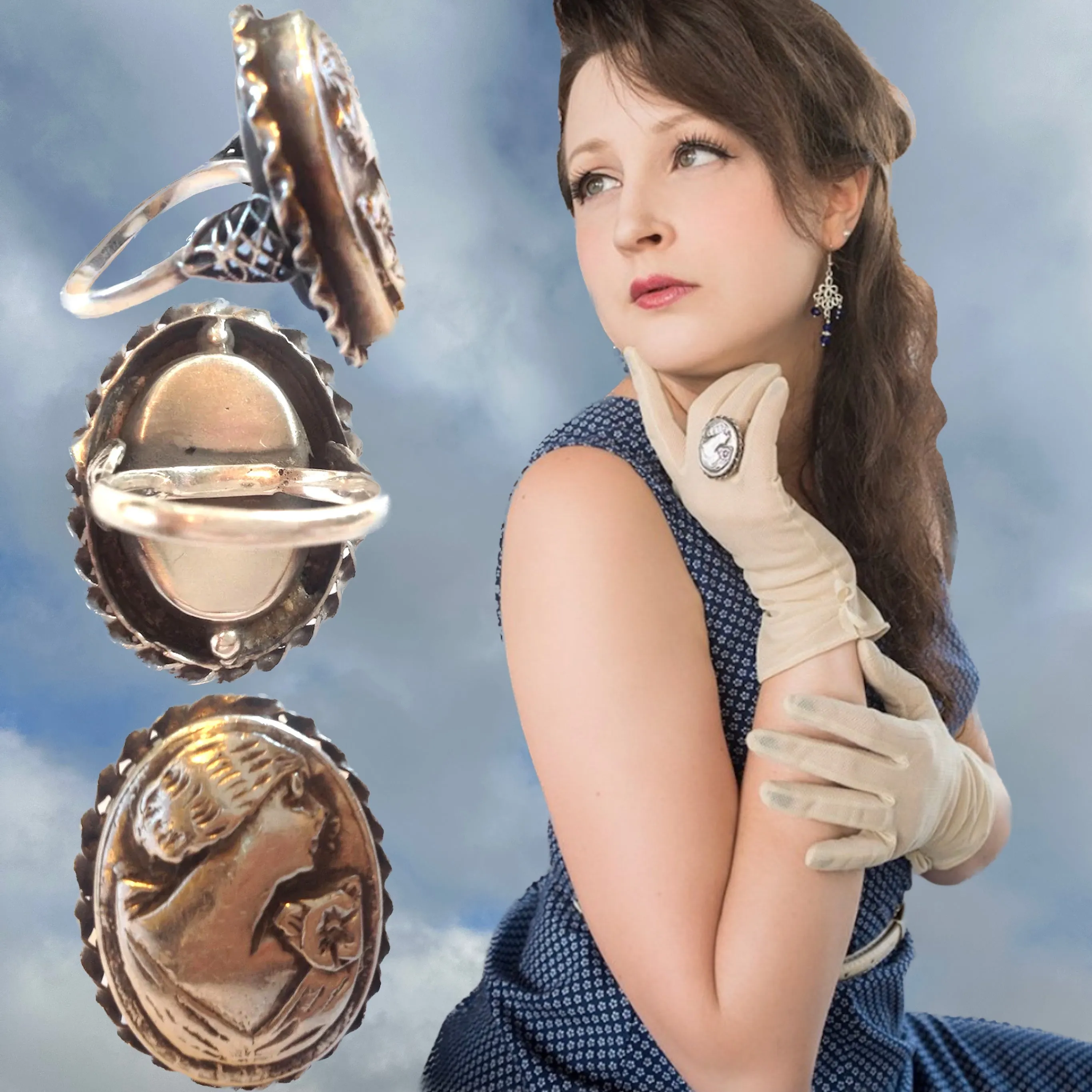 "Cameo Appearance"  Cocktail Ring